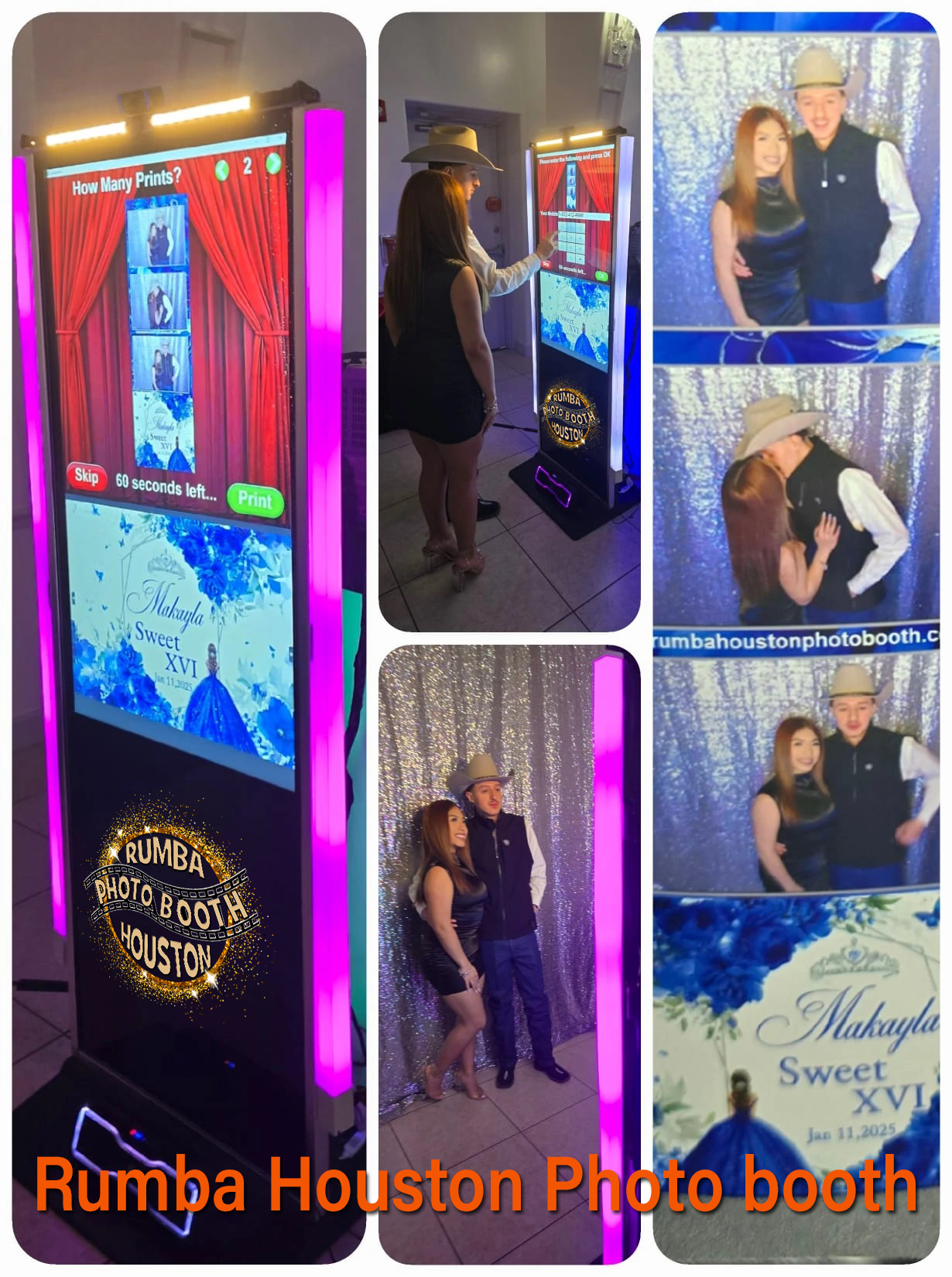 Rumba Houston Photo Booth setup for quinceañera