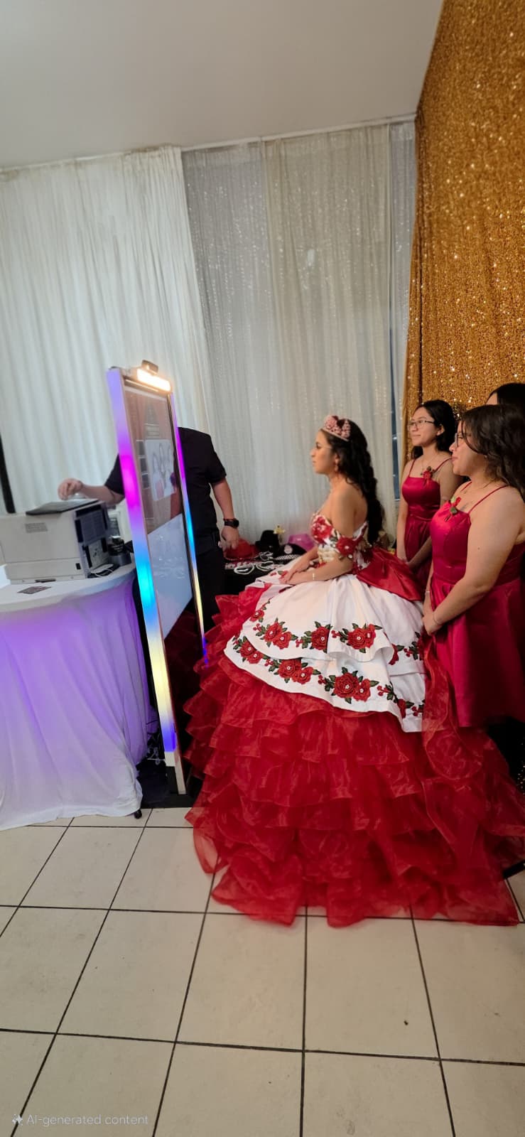 Quinceañera photo booth celebration